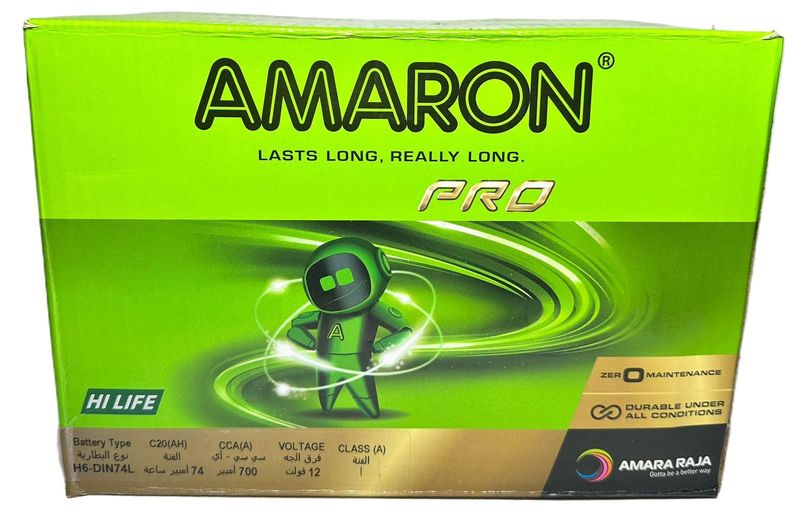 AMARON CAR BATTERY 12V 74AH 57412-MF