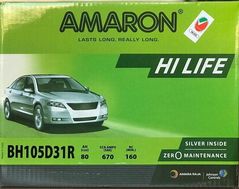 AMARON CAR BATTERY 12V 80AH 105D31RMF