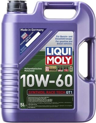 LIQUI MOLY 10W60 SYNTH RACE TECH GT1 ENGINE OIL 5LTR LIQUI MOLY 10W60 SYNTH RACE TECH GT1 ENGINE OIL 5LTR