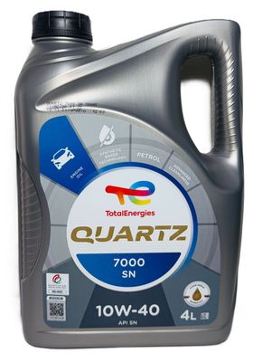 TOTAL QUARTZ 7000 10W40 SYNTHETIC ENGINE OIL 4LTR