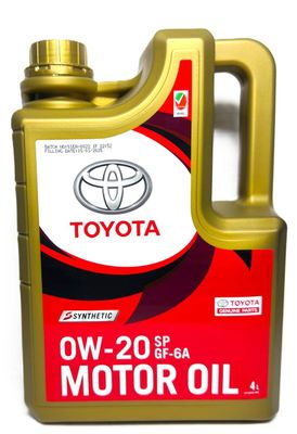 TOYOTA 0W-20 FULLY SYNTHETIC ENGINE OIL 4LTR TOYOTA 0W-20 FULLY SYNTHETIC ENGINE OIL 4LTR