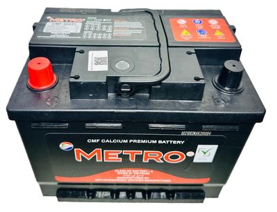 METRO DIN60R-MF BATTERY 12V 60AH R-LAYOUT ( CHANGAN CS35PLUS )