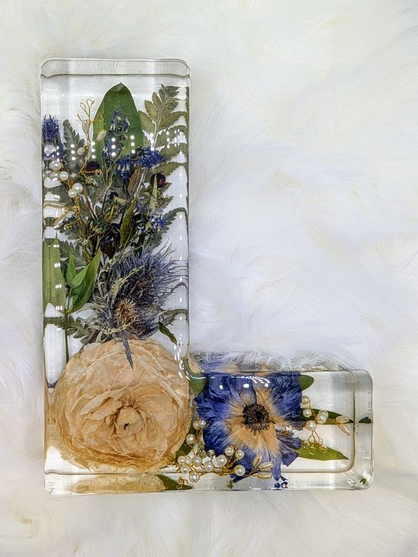 Initialen JUMBO ca. 23cm hoch - aus Epoxidharz – personalisierbare Erinnerung | memories&art