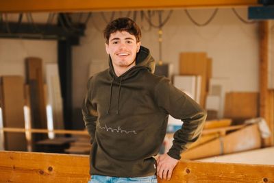 Kapuzen-Sweatshirt olive