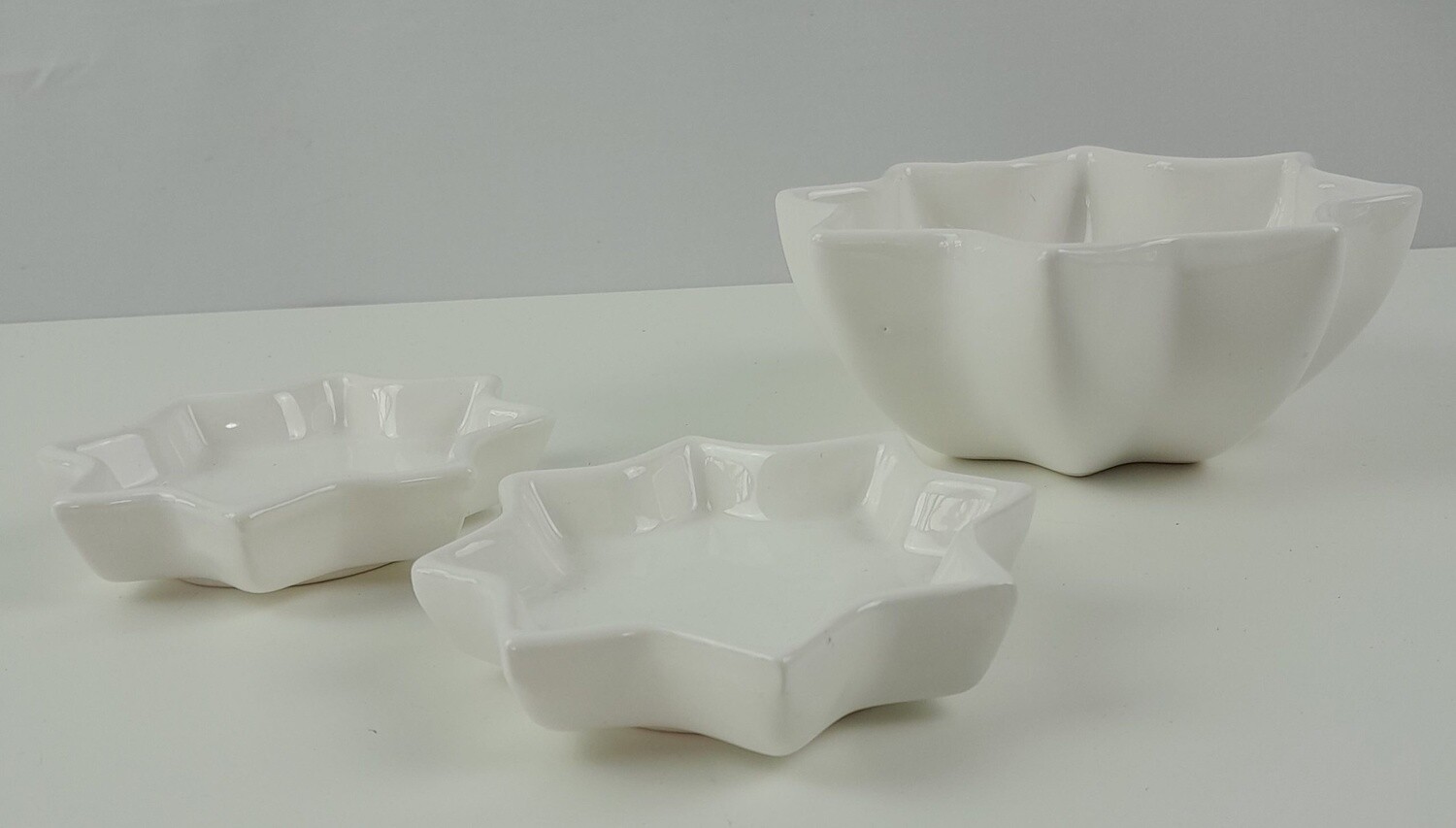 KOMMETJE Ster Wit Keramisch D16 x H6cm