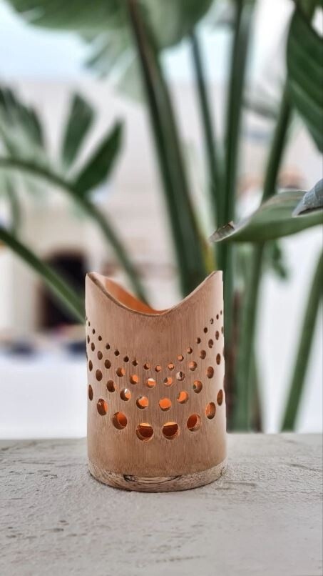 BAMBOE Windlicht Koker D10/12cmH14 cm