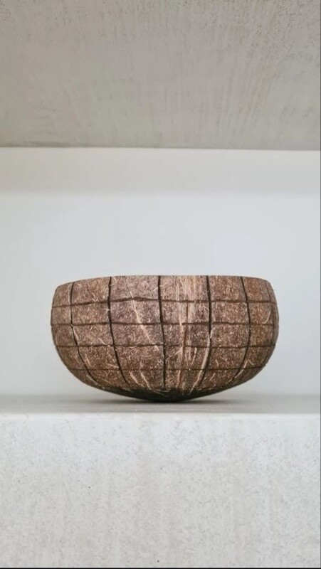 KOKOSSCHAALTJE Met Rastermotief 14x8cm