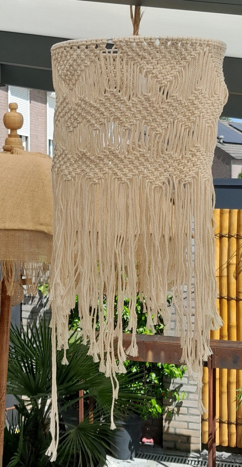 MACRAME Lampenkap S ca. D30 x H50cm