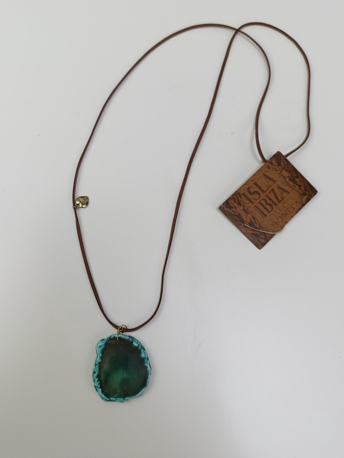 NECKLACE Stone Turqoise-Leather
