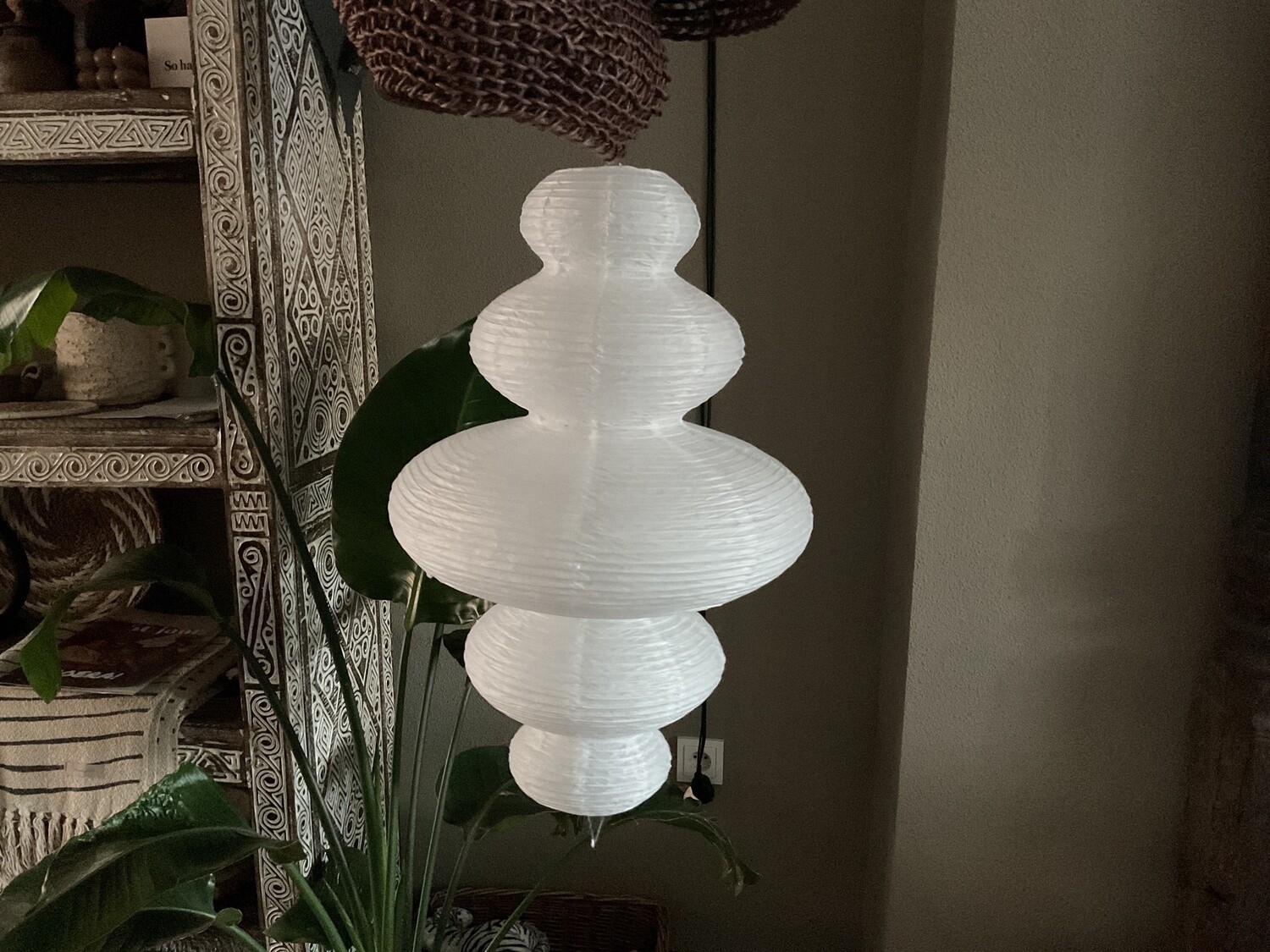 Papieren Lampion  Ornament lang