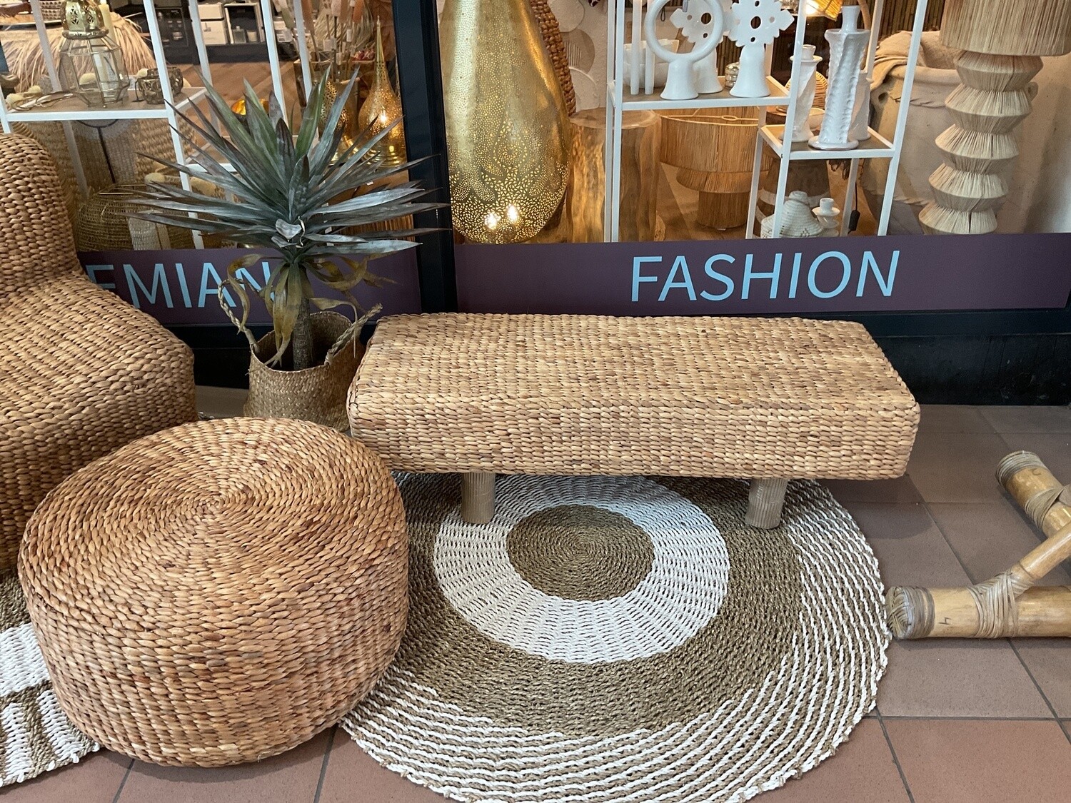 Recht bankje waterhyacint