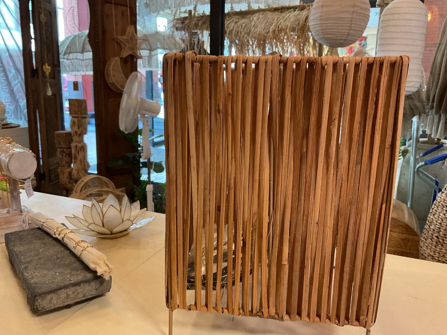 Rotan tafel lamp Nuria