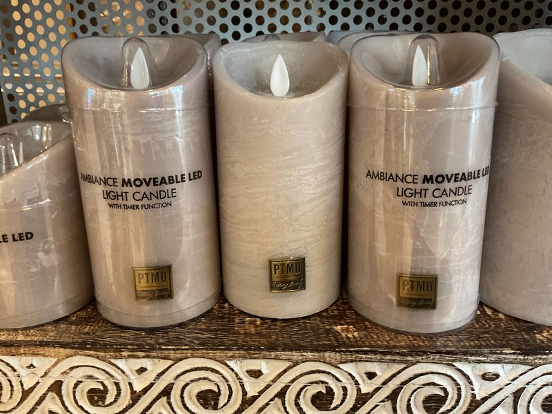 Led Kaars Timer Beige M Led Kaars Timer Beige M