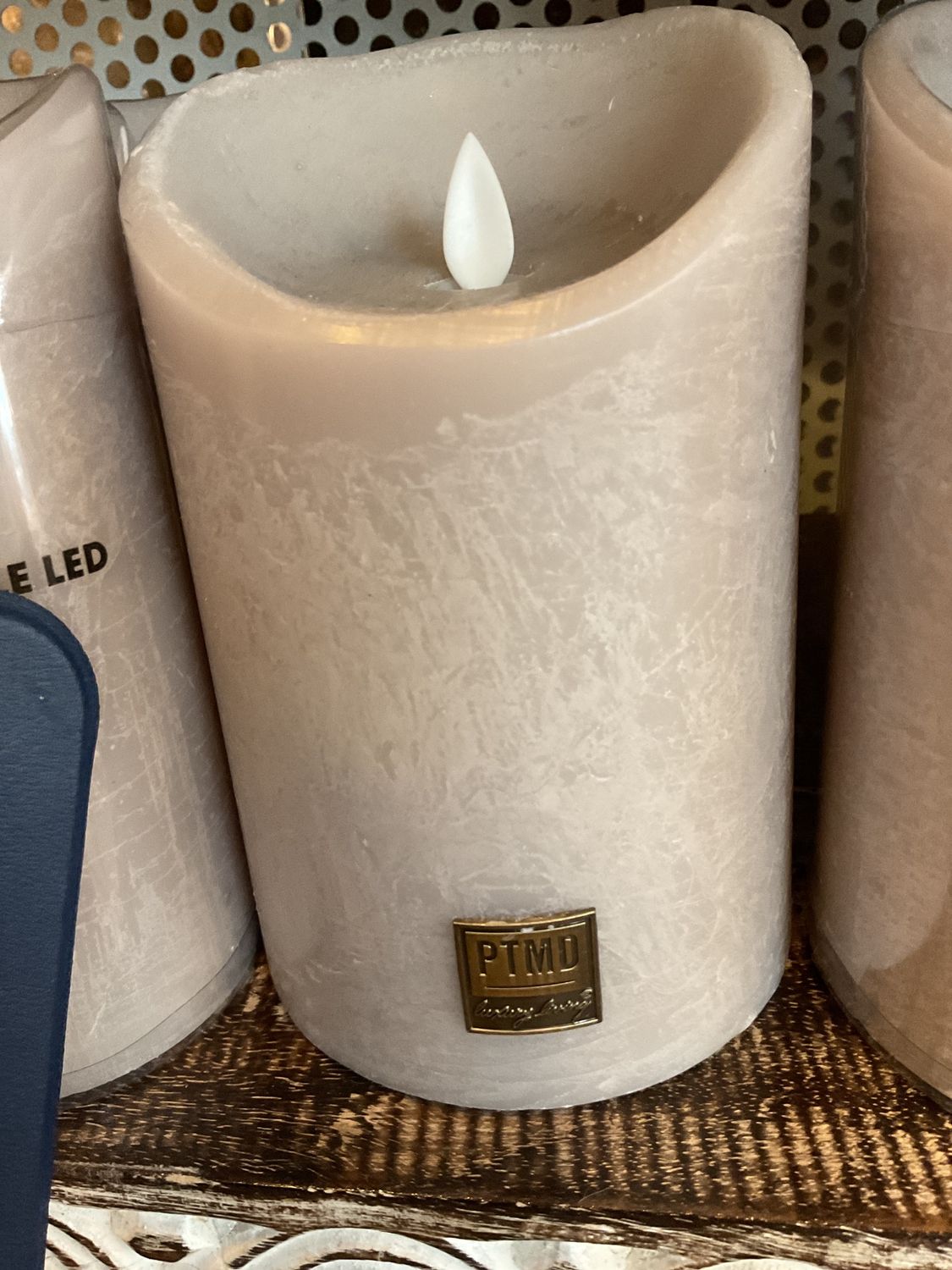 Led Kaars Timer Beige L