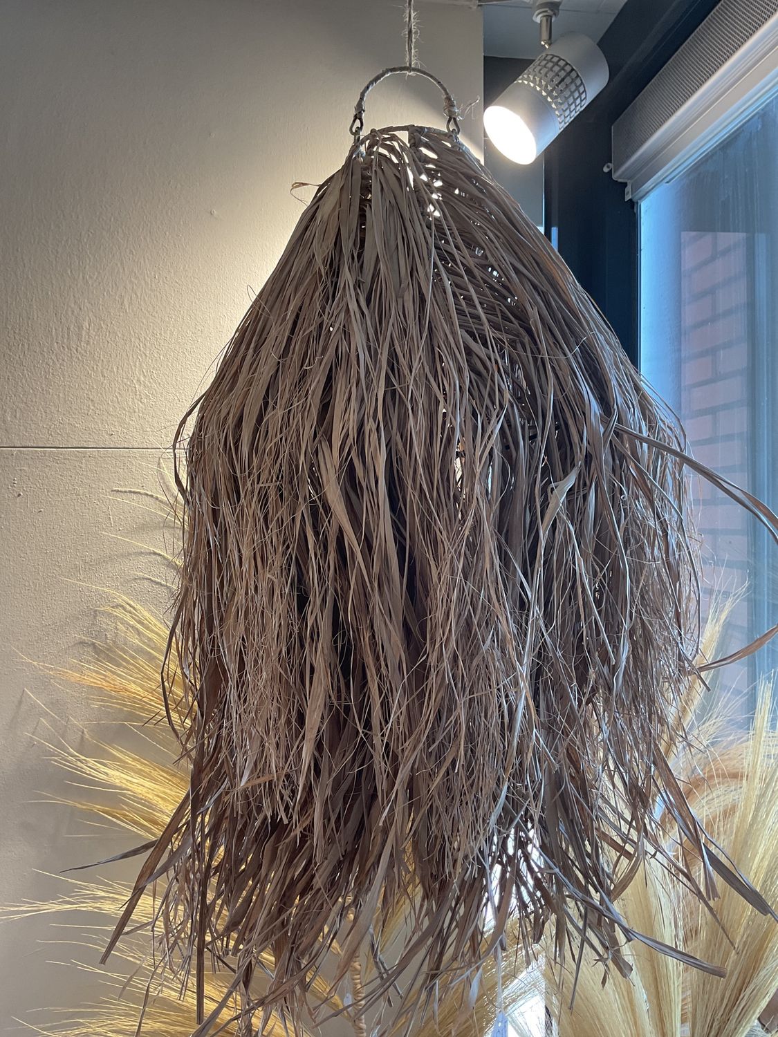 Boho lamp raffia