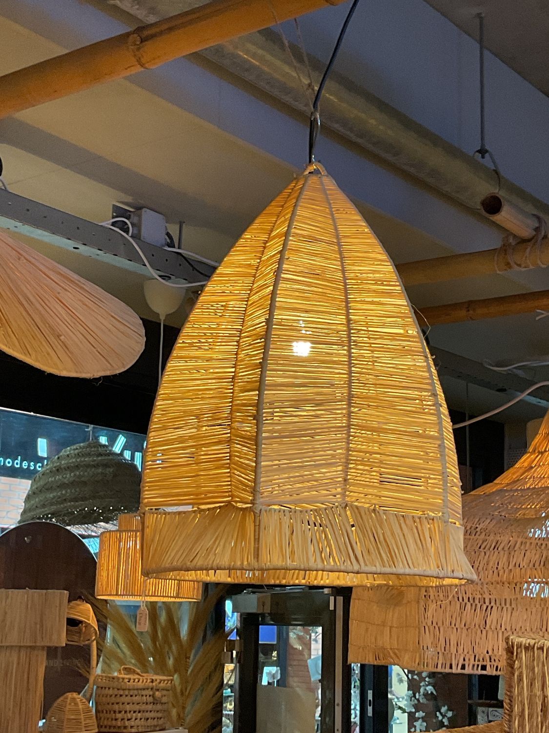Lamp Raffia Tower 40x50cm