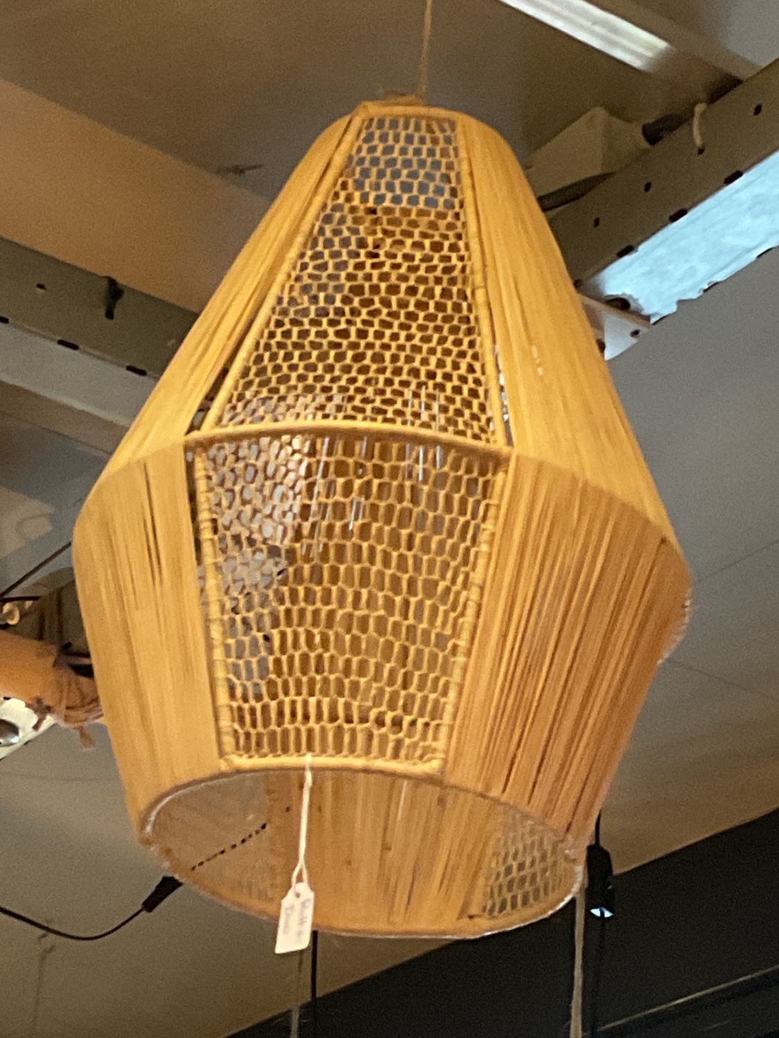 Lamp Raffia Duo Naturel H40cm