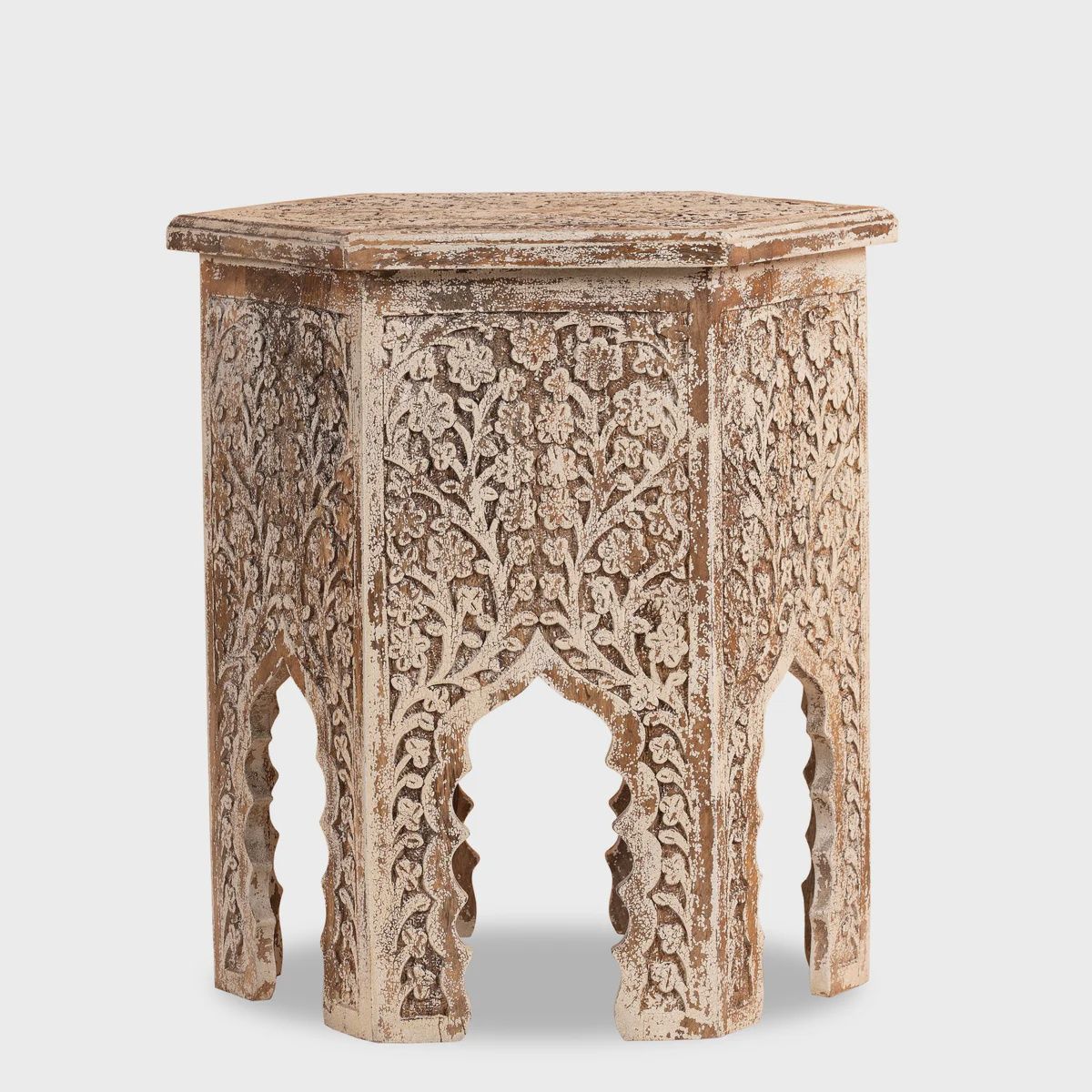 Amreli brown coffee table Mango Wood 53x55x55
