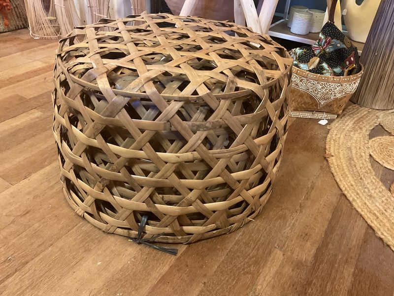 Basket / Mand / Lampenkap Gespleten Bamboe L Basket / Mand / Lampenkap Gespleten Bamboe L