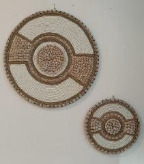 wandhanger naturel kauri-kralen S dia 35cm