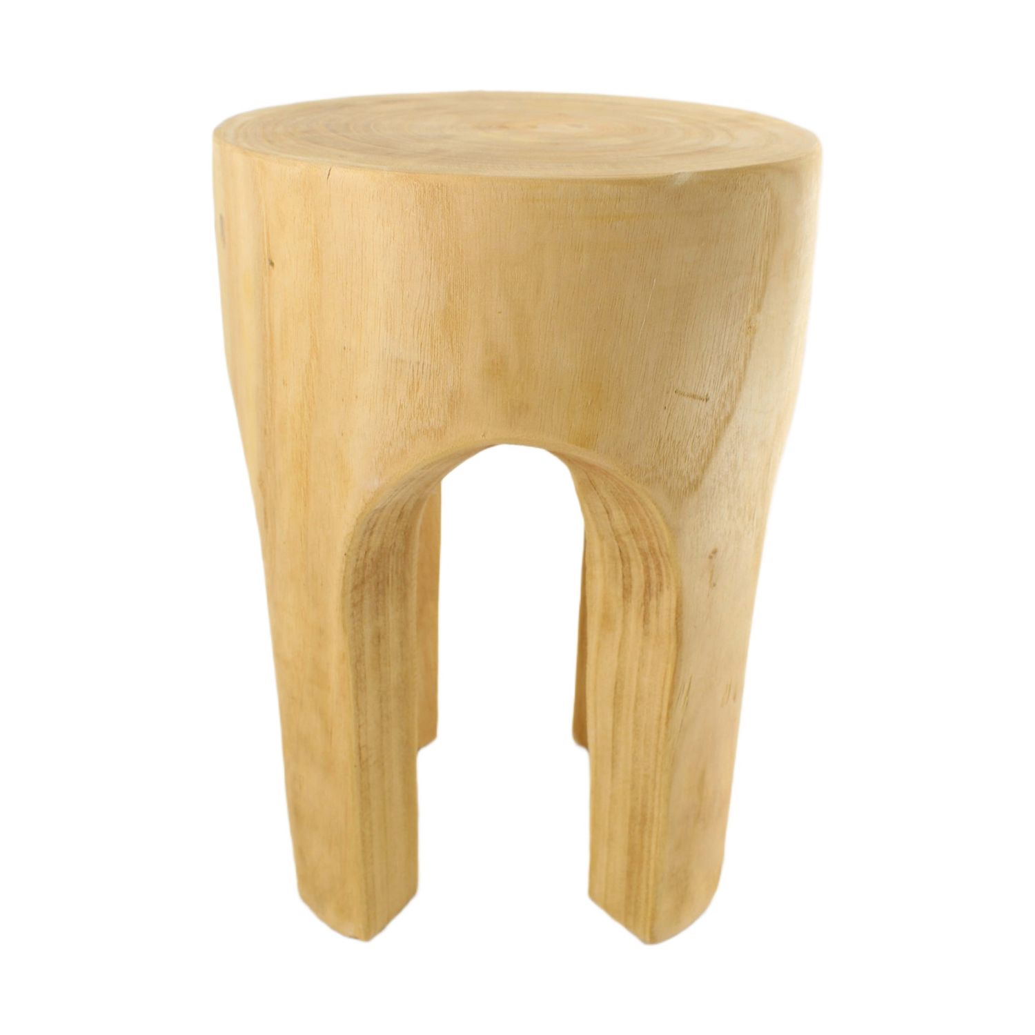 Bijzet tafel rond paulownia wood 28x28x38cm