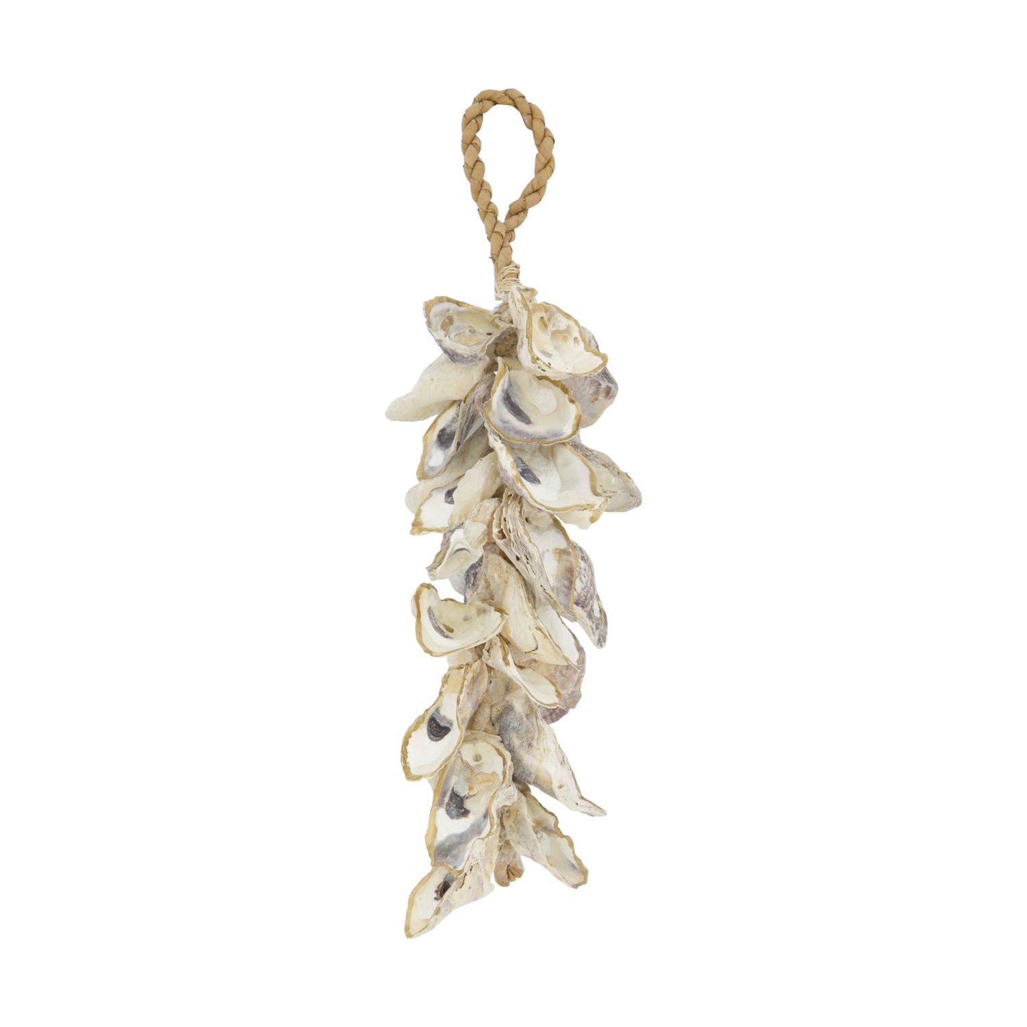 Schelpenhanger oyster naturel beige 40x9x6cm