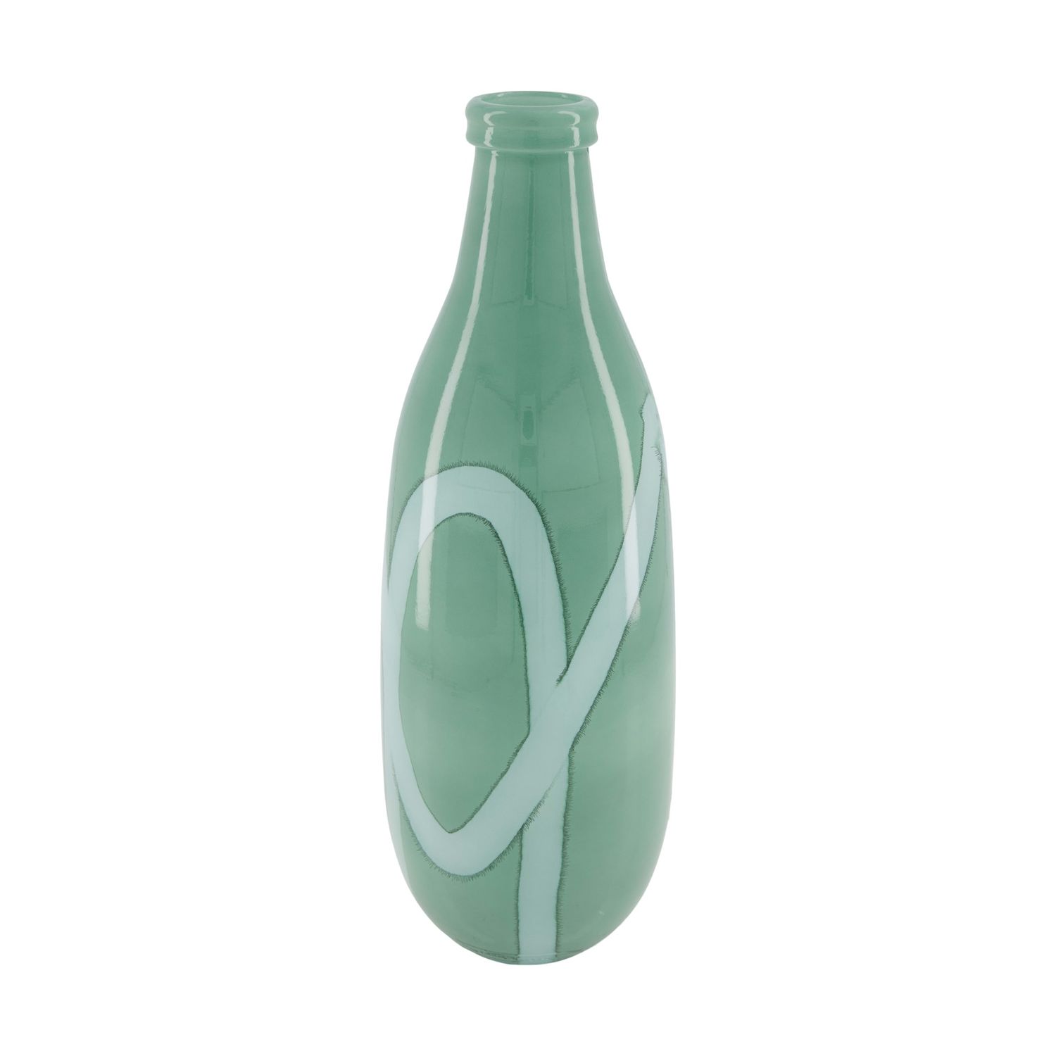 Vaas recycled glas 15x15cx40cm