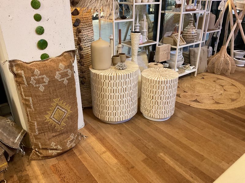 Side Table round bamboe  S