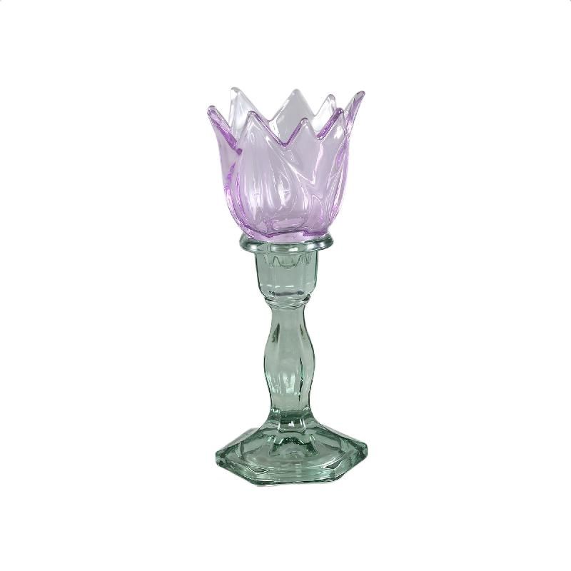 Adamma Purple Glass stormlight - Theelichthouder PTMD