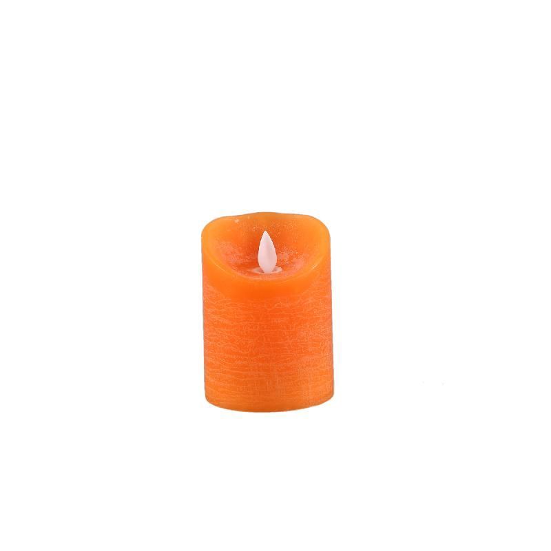 LED Light Candle rustic orange moveable flame S