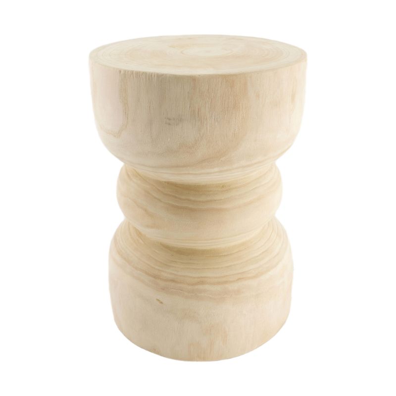 Side table Retro pauwlonia wood 28x28x38cm naturel