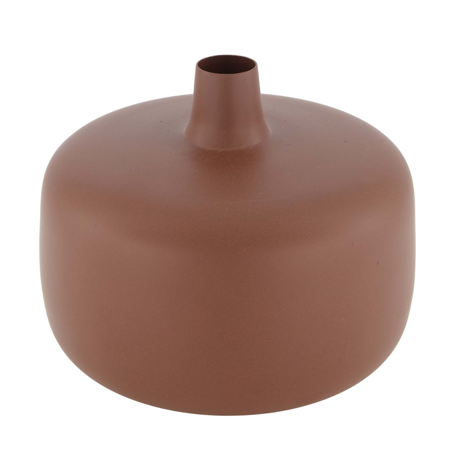 Vase aluminium brown 18,5x18,5x15cm