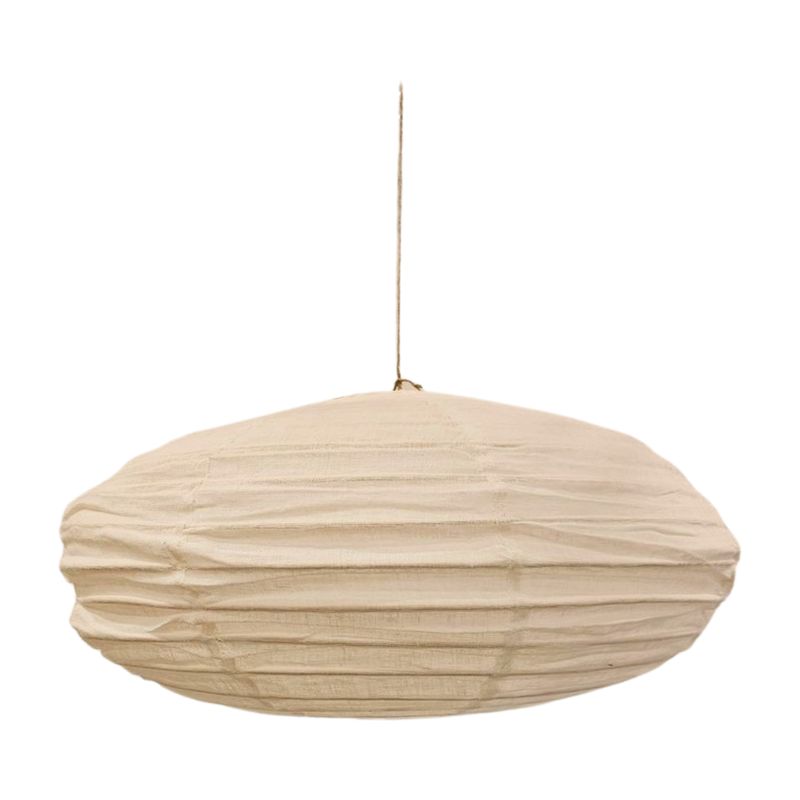 Linnen Lampion Kepompong XL (discus) Naturel/creme