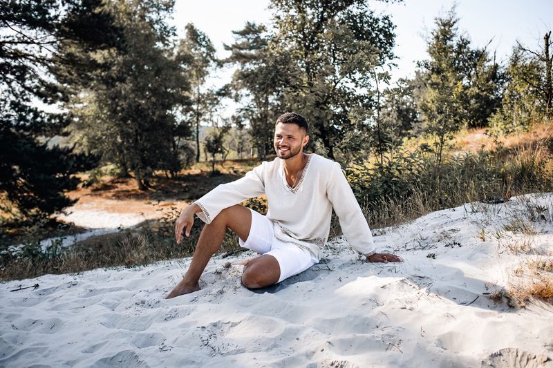 V-neck Shirt Raf Ivory