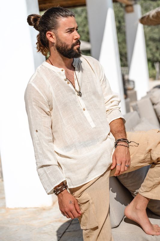 Blouse Pablo Plain Ecru - Blouse