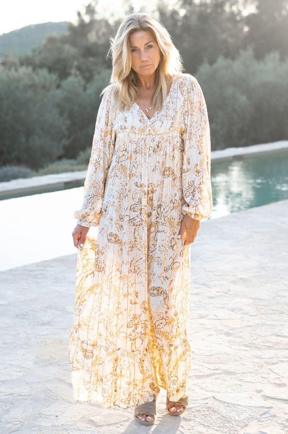 Dress Gina Paisley Sand