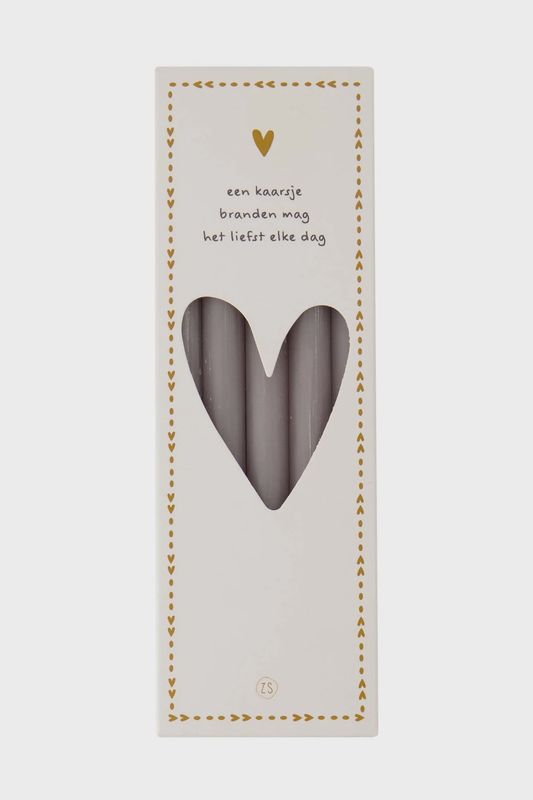 Zuss set van 4 rustieke kaarsen