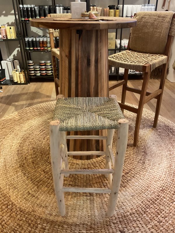 Kruk eucalytus hout - zeegras H65xB38cm