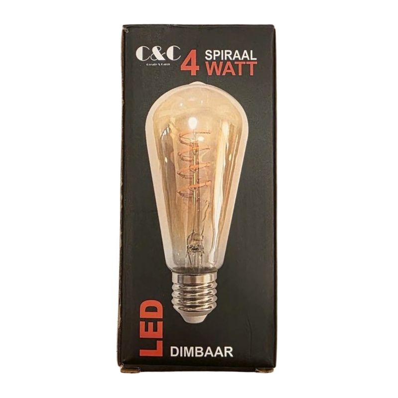 Lamp led geel spiraal