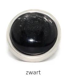 Ring FRANKA Zilver zwart bol