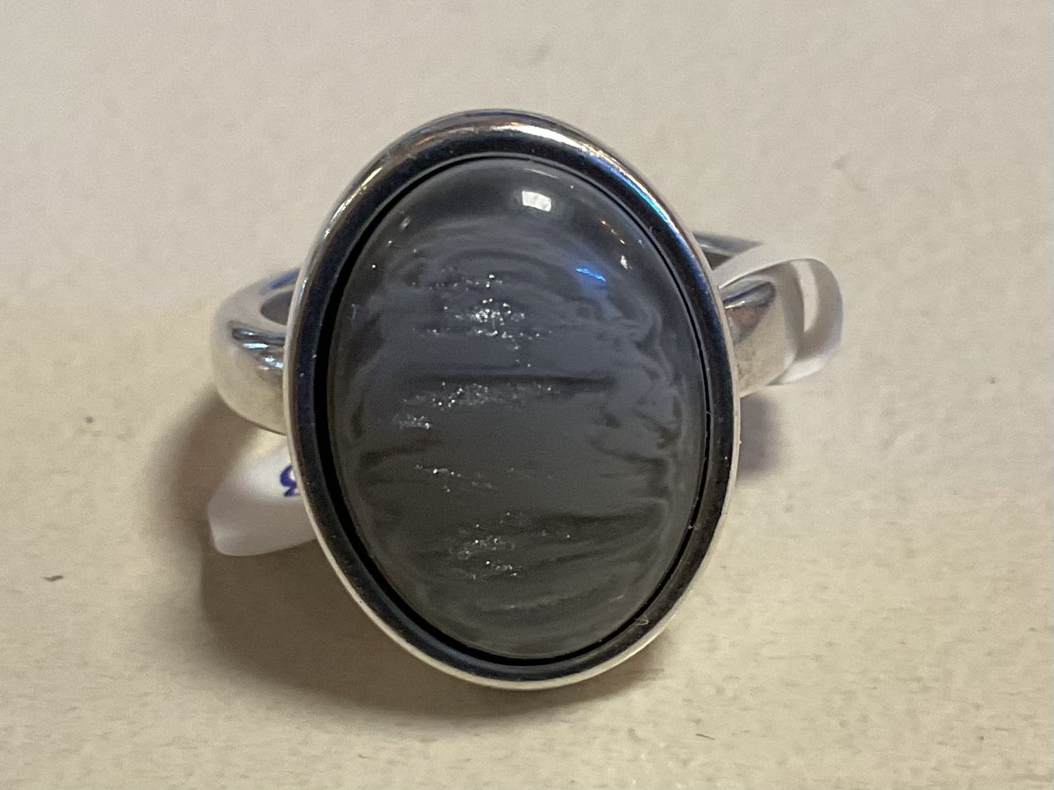 Rinf DIEDE Zilver-grijs ovaal-L(18)