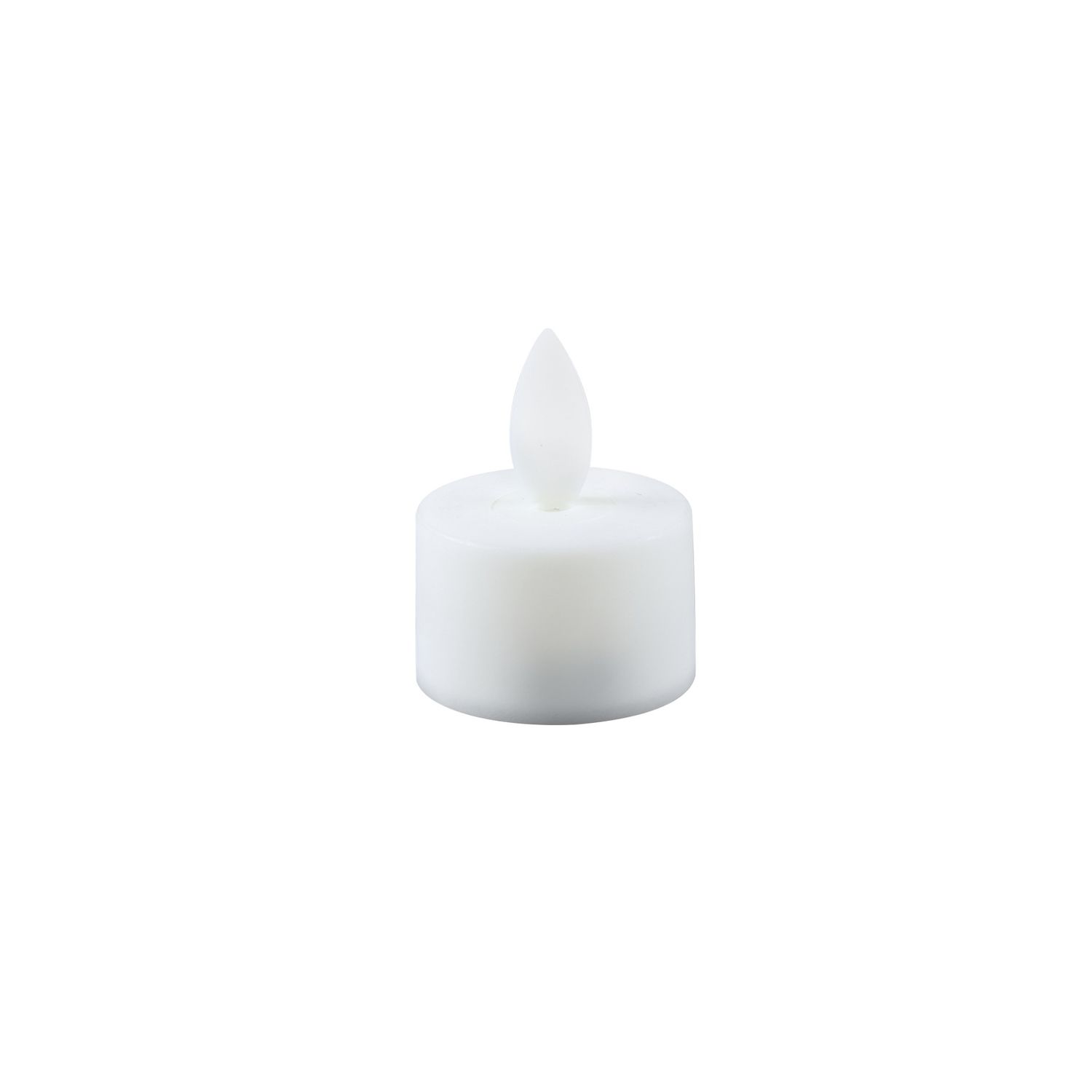 LED Tealight Candle rustic white fixed flame
