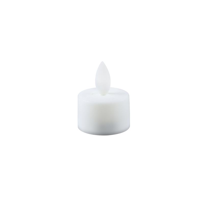 LED Tealight Candle rustic white fixed flame