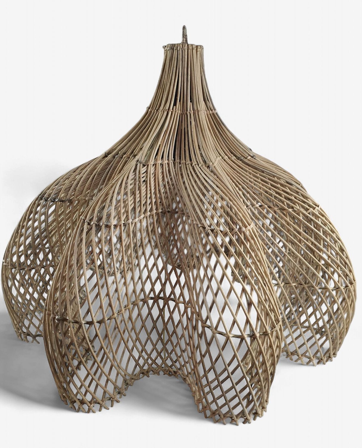 BALI Rotan Bloem Lamp L Naturel of Bruin D60cm
