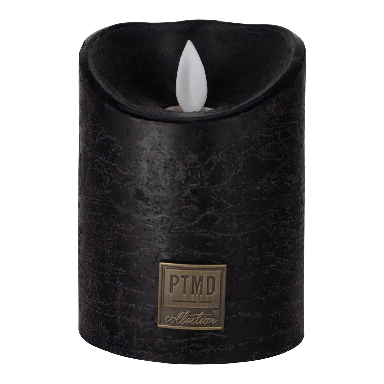 LED Light Candle rustic black moveable flame S LED Light Candle rustic black moveable flame S