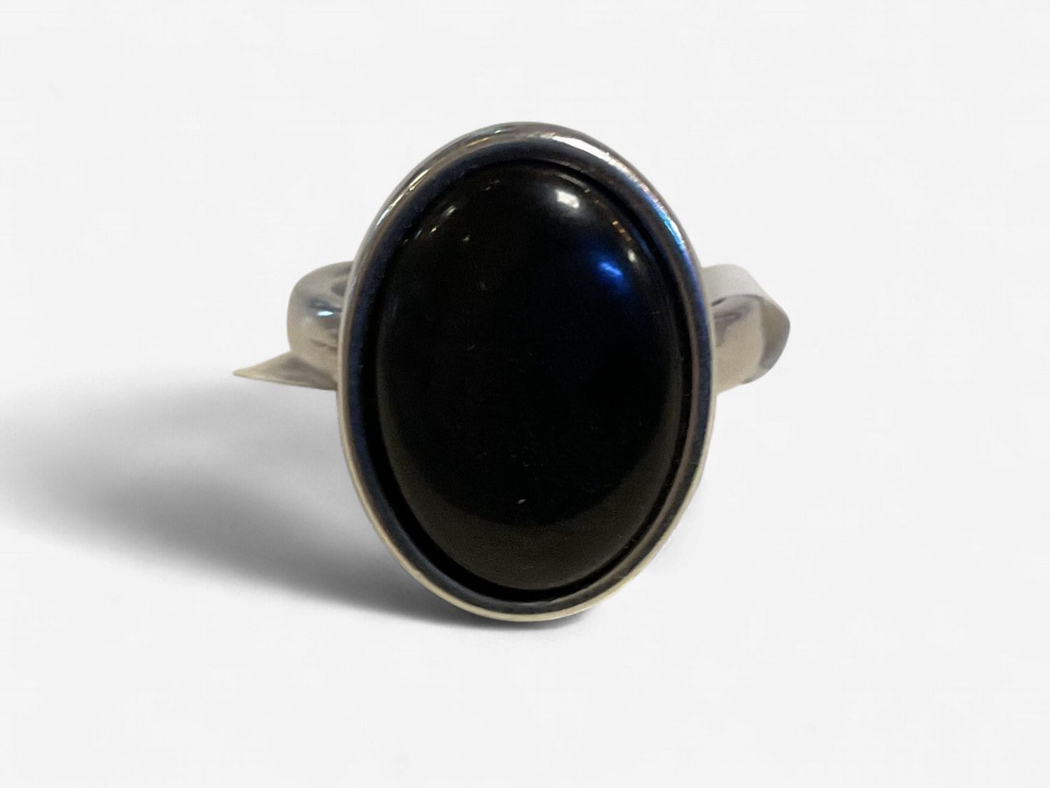 DIEDE RING Zilver zwart ovaal-XL(19)