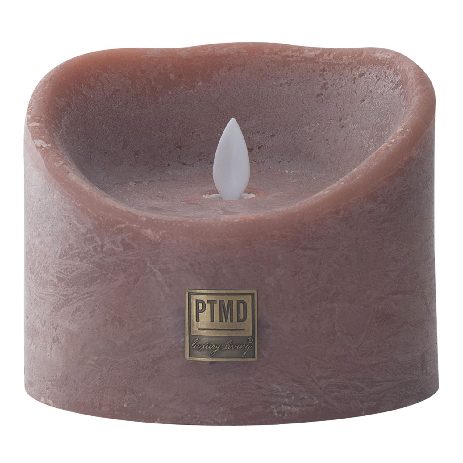 LED Light Candle rustic brown moveable flame XL