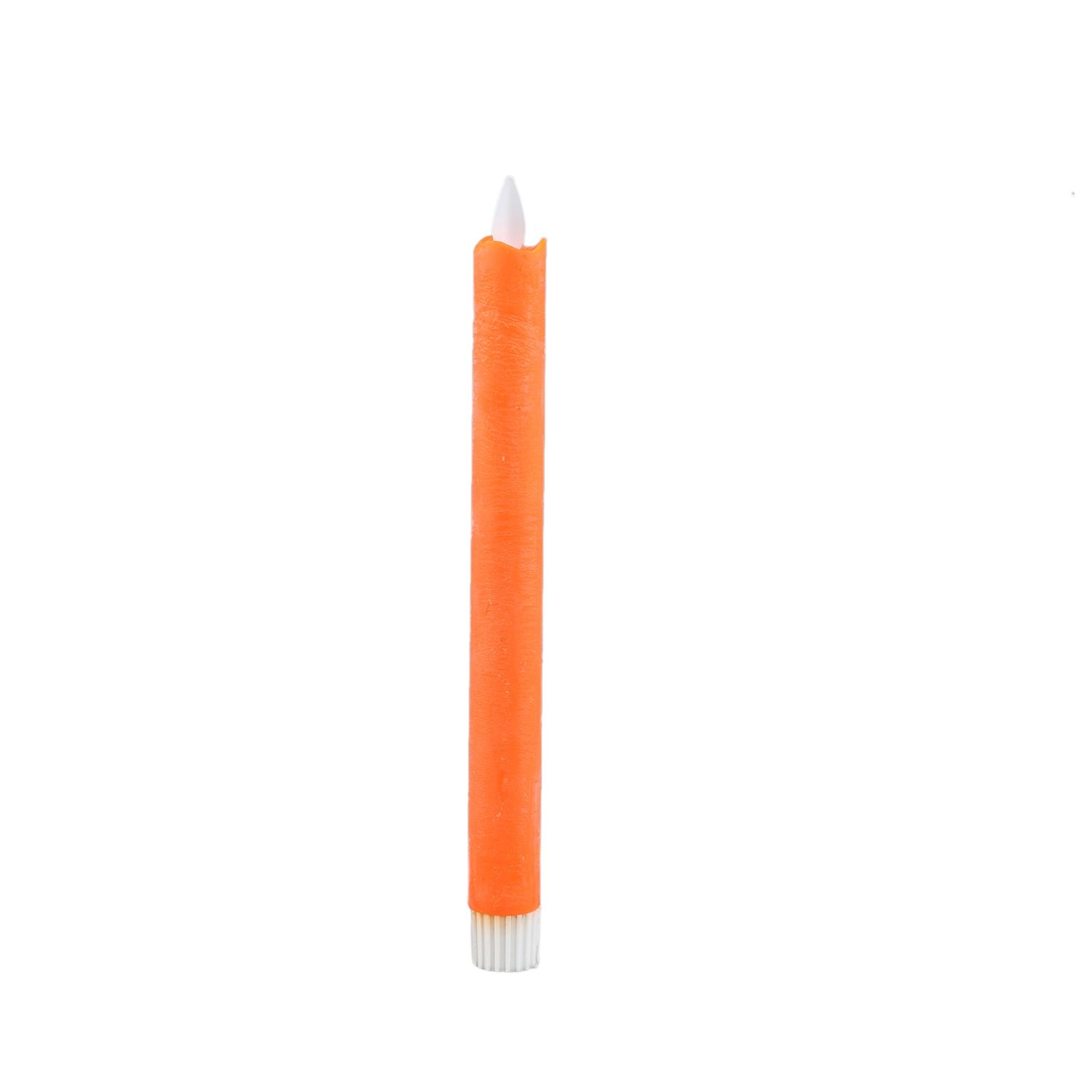 LED Diner Candle orange moveable flame set of 2