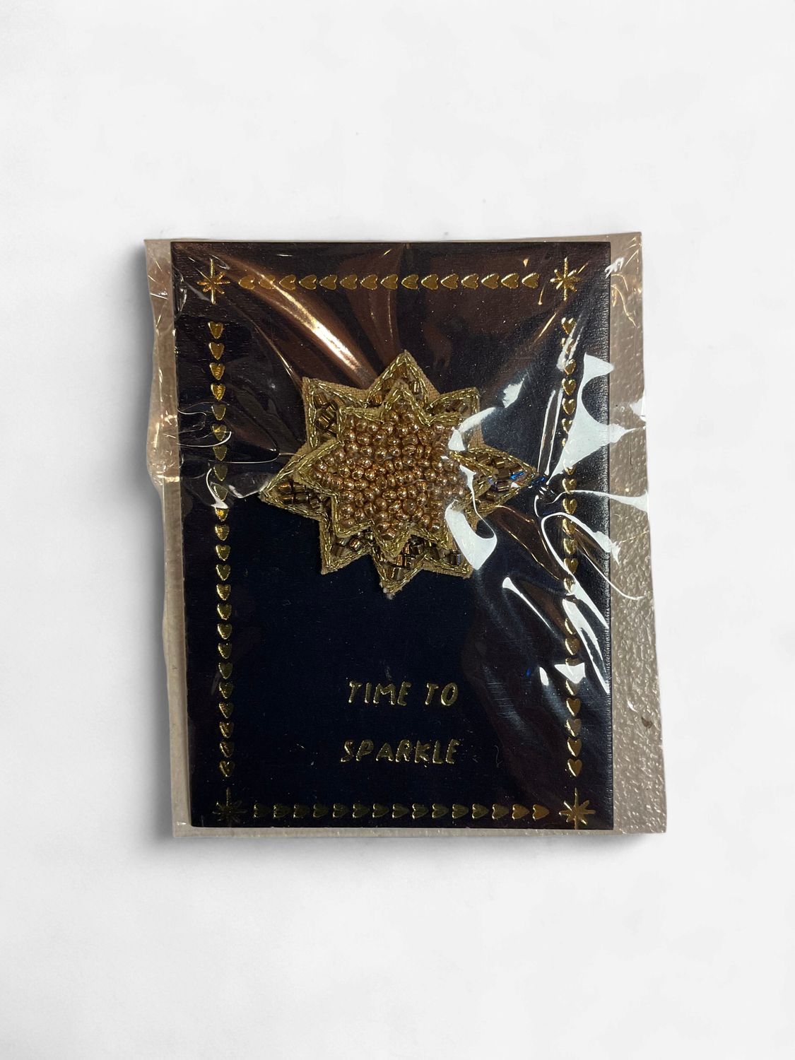 Broche time to sparkle donkerblauw