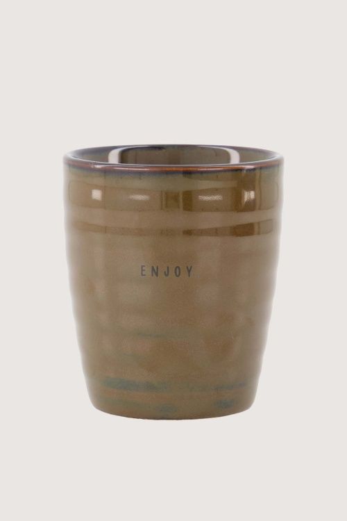 koffiemok enjoy bruin 7,5x8,5cm